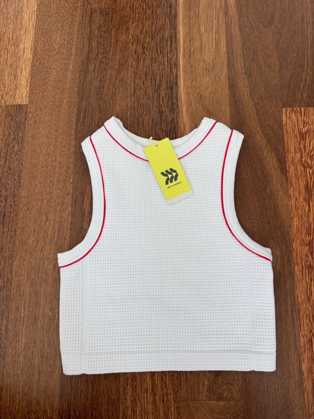 Target White Tank Top with Red Trim - Target